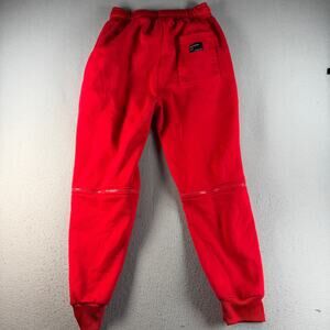 Rocawear Mens XL Red Jogger Sweatpants Fleece Zip Knee Detail Hip Hop Streetwear